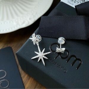 Dazzling Silver Star Earrings